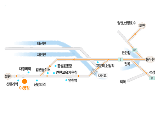 야영장 지도 및 교통편 글수정